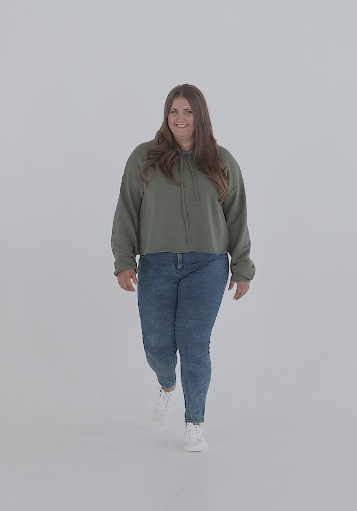
                
                    Load and play video in Gallery viewer, Women&amp;#39;s Cropped Hoodie Bella + Canvas 7502.mp4
                
            