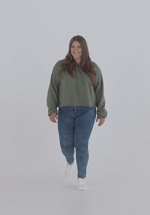 
                
                    Load and play video in Gallery viewer, Women&amp;#39;s Cropped Hoodie Bella + Canvas 7502.mp4
                
            