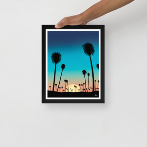 Beach Sunset - Framed poster