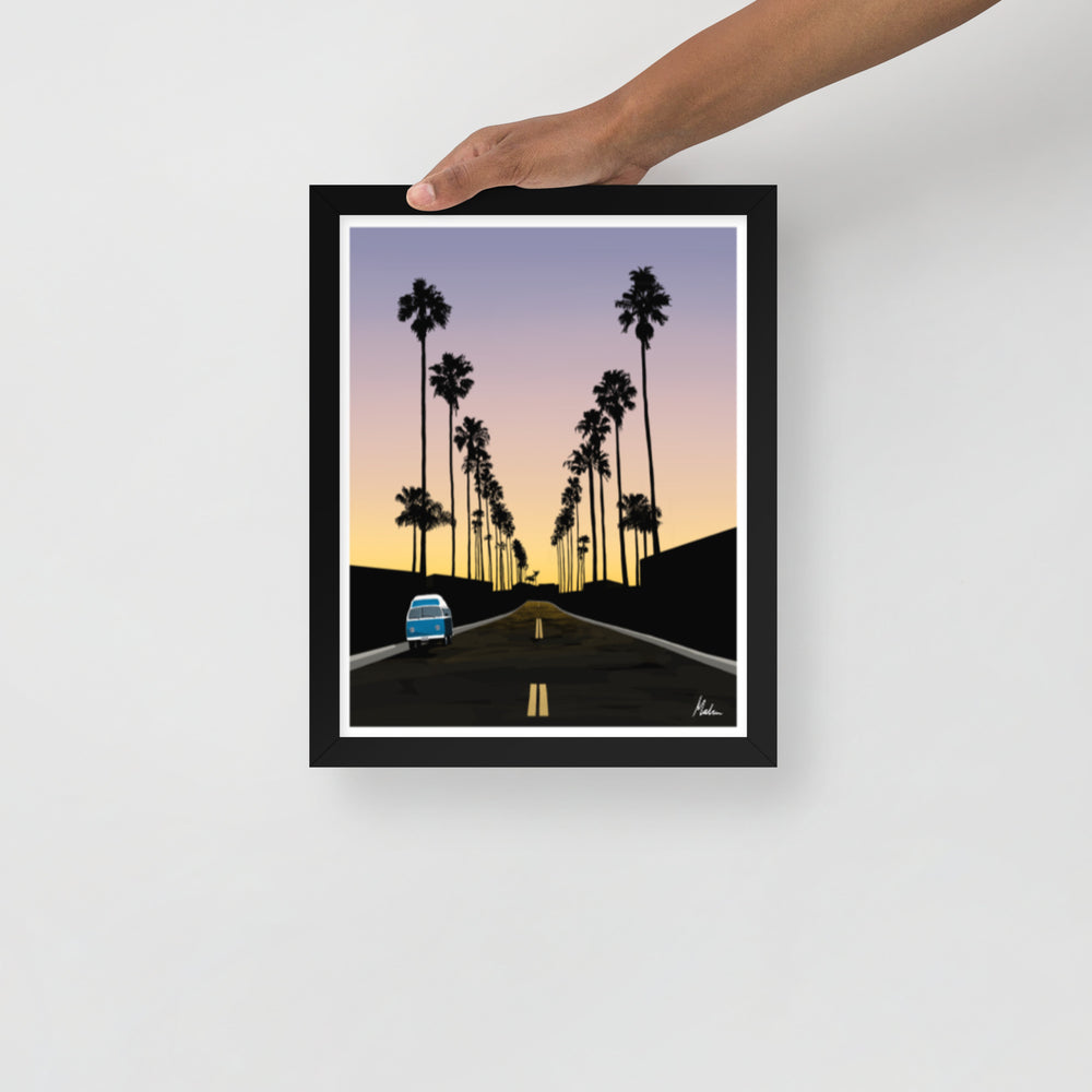 California Sunset - Framed poster