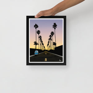 California Sunset - Framed poster