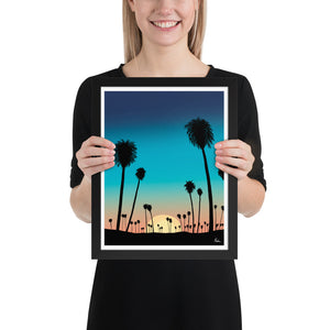 Beach Sunset - Framed poster