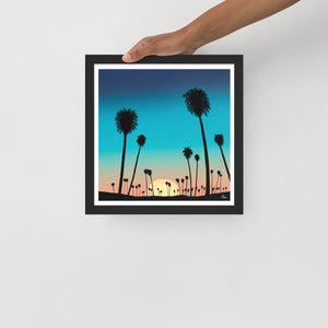 Beach Sunset - Framed poster