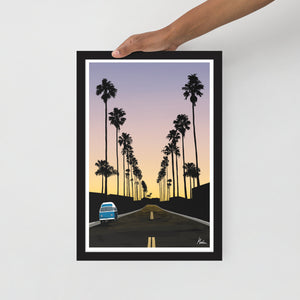 California Sunset - Framed poster