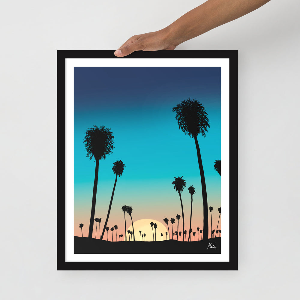Beach Sunset - Framed poster