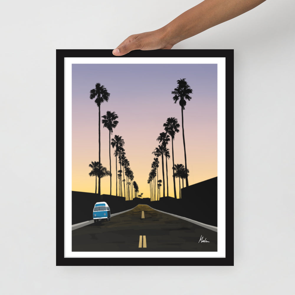 California Sunset - Framed poster