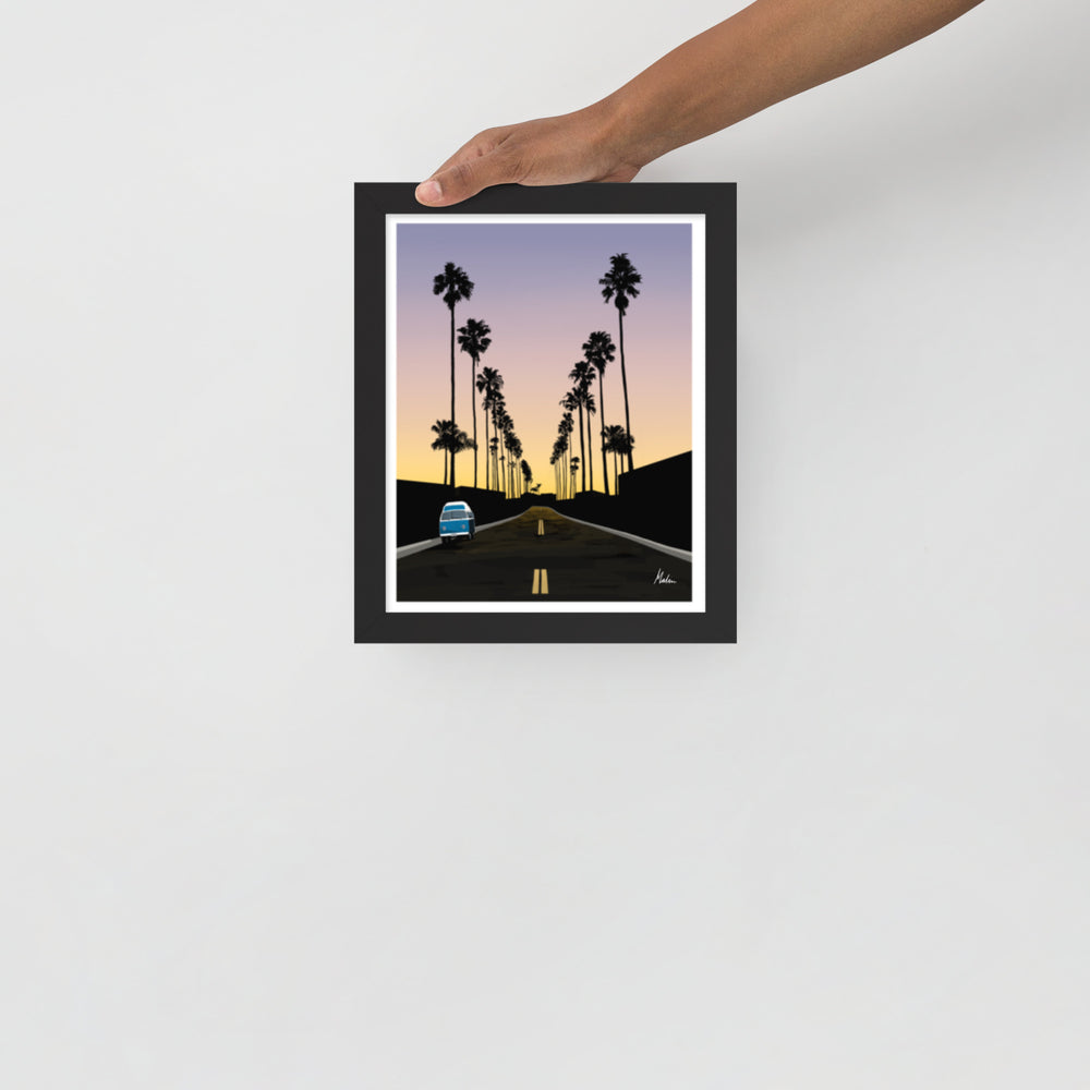 California Sunset - Framed poster