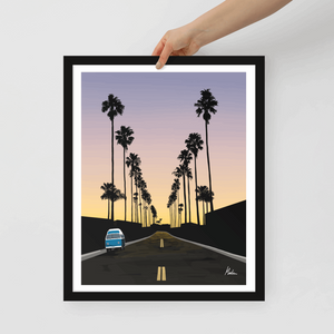California Sunset - Framed poster
