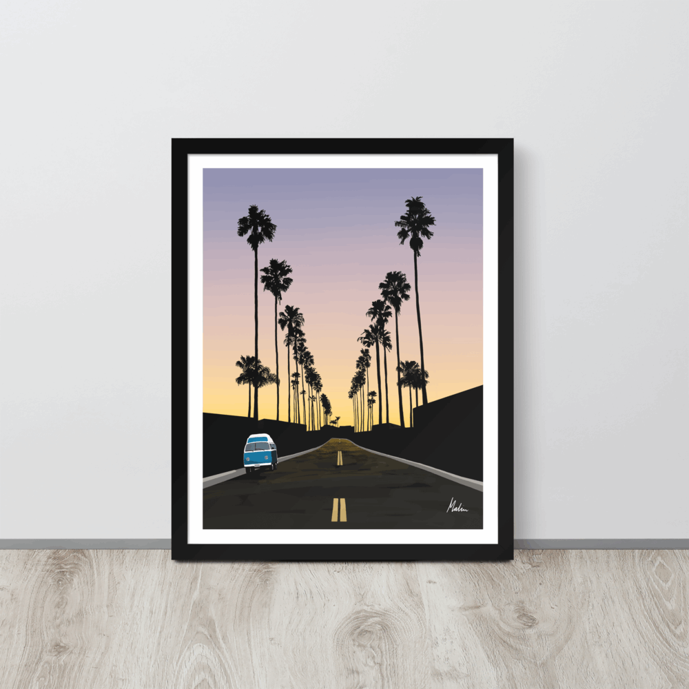 California Sunset - Framed poster