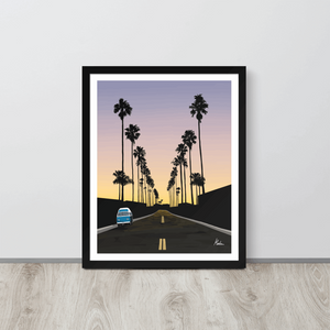 California Sunset - Framed poster