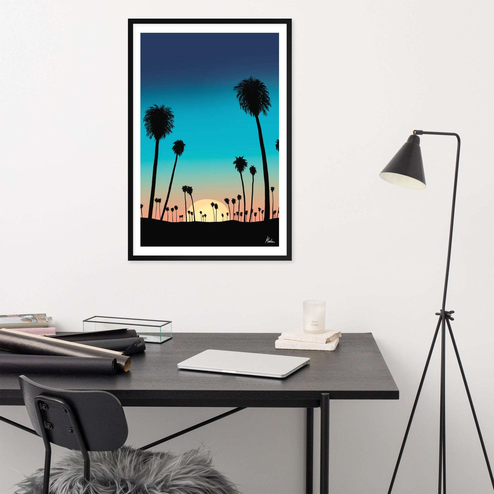 Beach Sunset - Framed poster